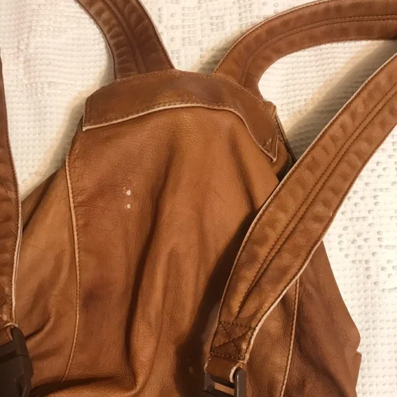 Brown Leather Backpack - Picture 4 of 9